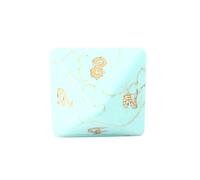 Turquoise Crystal Dice - Hand-Carved Gemstone Dice D4 D6 D8 D10 D12 D20 Percentile or 7PCS Polyhedral Set for DND & Tabletop RPG(D8Face)