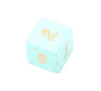 Turquoise Crystal Dice - Hand-Carved Gemstone Dice D4 D6 D8 D10 D12 D20 Percentile or 7PCS Polyhedral Set for DND & Tabletop RPG(D6Face)