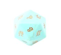 Turquoise Crystal Dice - Hand-Carved Gemstone Dice D4 D6 D8 D10 D12 D20 Percentile or 7PCS Polyhedral Set for DND & Tabletop RPG(D20Face)