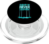 Turquoise Drip'n Never Slippin' Turquoise Graphic PopSockets PopGrip for MagSafe
