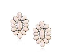 Turquoise Earrings for Women Western Turquoise Jewelry West Ethnic Stud Earrings Western Accessories Country Concert Outfits for Women, Zinc, No Gemstone