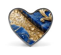 Turquoise Gold Marble Lapel Pin Heart Enamel Pins Funny Brooch Pin Cute Backpack Pins Fashion Jewelry Accessories for Backpacks, Hats, Bags, Adults