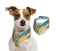 Turquoise Green Gold Line Marble Dog Bandana Cat Bandana 1PC Dog Accessories for Small Dogs