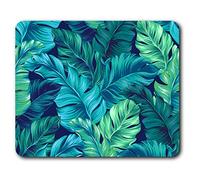 Turquoise Green Tropical Leaves Surf Mouse Mat Pad Computer PC Laptop Gaming Office Home Desk Accessory Gadget 24337