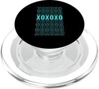 Turquoise Hugs N Kisses Turquoise Graphic PopSockets PopGrip for MagSafe