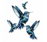 Turquoise Humming Bird Vinyl Decals, Nature Stickers for Home, Phone, Ipad