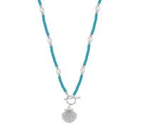 Turquoise Jewelry for Women 14K Seashell Pendant Necklace Bohemian Summer Beach Necklaces Statement Gift