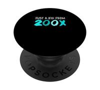 Turquoise Just A Kid From 200X Turquoise Graphic PopSockets Adhesive PopGrip
