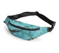 Turquoise Marble Fanny Pack Fanny Packs for Women Men Waist Bag Mens Fanny Pack Womens Fanny Pack Fanny Pack Men Running Fanny Pack Small Fanny Packs for Women, style, 36*15cm