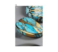 Turquoise Marble Golf Towel,Golf Towels For Golf Bags For Men Golf Bag Towel Golf Accessories Golf Gifts For Men
