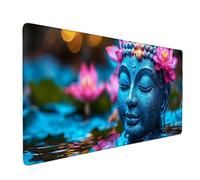 Turquoise Mouse Pad Zen Large Mouse Mat 80 x 40cm Desk Mat Large Non-Slip Rubber Base-Smooth Cloth Surface, Durable Stitched Edges Desk Pad for Gaming, Computer, Office Accessories (Turquoise) 50808u