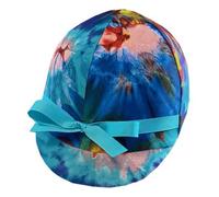 Turquoise Navy Tie Dye Equestrian Helmet Cover
