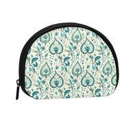Turquoise Pattern Print Coin Purse - Mini Coin Purses for Women, Cute Small Change Purse Coins Pouch