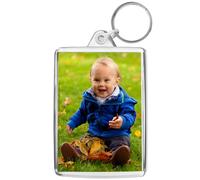 Turquoise Personalised Custom Photo Gift Keyrings Key Fobs 73 x 51 mm | Jumbo Size (Pack of 1)