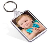 Turquoise Personalised Custom Photo Keyrings 50 x 35 mm | Medium Size (Pack of 1)