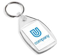 Turquoise Personalised Promotional Custom Business Keyrings Key Fobs 35 x 24 mm | Small (Pack of 50)