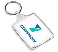 Turquoise Personalised Promotional Custom Business Keyrings Key Fobs 45 x 35 mm | Passport (Pack of 1)