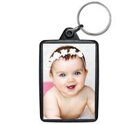 Turquoise Pixly® Personalised Custom Photo Gift Keyring Key Fob 50 x 35 mm | Grey