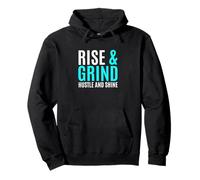 Turquoise Rise, Grind, Hustle, Shine Turquoise Graphic Pullover Hoodie