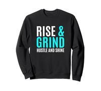 Turquoise Rise, Grind, Hustle, Shine Turquoise Graphic Sweatshirt