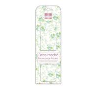 Turquoise Rose Deco Mache x 3 Tissue Patch Paper Sheets Decoupage Craft