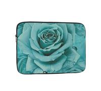 Turquoise Rose Print Laptop Sleeve 10 inch, Ultra-Thin Computer Bag Notebook Computer Tablet Laptop Bag for Office Daily Commute