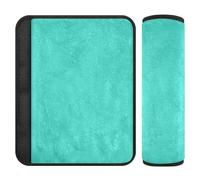 Turquoise Solid Color Pure Plain 2 Pack seat Belt Cover pad Cute Stop seat Belt Cutting into Neck for Backpack funda para cinturón de carro