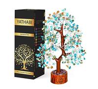 Turquoise Stones - Crystal Tree of Life - Feng Shui Money Tree - Chakra Bonsai - Spiritual Gift - Good Table Decor - Crystal Energy