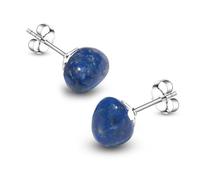 Turquoise Stud Earrings for Women, Blue Raw Gemstone Earrings with Stainless Steel Stud, Boho Western Turquoise Jewelry for Women, 7-10mm, Stainless Steel, gemstone