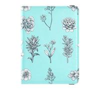 Turquoise Succulent Plants Passport and Vaccine Card Wallet Combo Passport Case Travel Documents Wallet Passport Holder for Men and Women Waterproof
