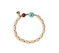 Turquoise Tiger Eye Magpie Handmade Bracelet, Handmade Natural Turquoise Irregular Bead Bracelet, Symbolizing Peace And Tranquility, Suitable For Both Men And Women (D)