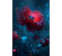 Turquoise Tranquility Journal: A Dreamy Nature Notebook with Glowing Blues & Dark Red Flower Art: A Peaceful, Photo-Quality Writing Notebook with ... Ultra-Soft Glow & Whimsical Zen Aesthetics