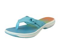 Clarks Ladies Flip Flop Sandals Brinkley Reyna - Turquoise Ombre Synthetic - UK Size 7D - EU Size 41 - US Size 9.5M