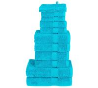 (turquoise) vidaXL Premium Towel Set 12 Piece Shower Towel Bath Towel 600 gsm 100% Cotton