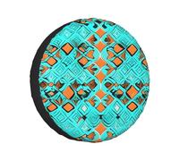 Turquoise Wonders Christmas Single Axle Wheel Covers,Fits Tires Single Buckle For Rvs,Trucks,All Year Round
