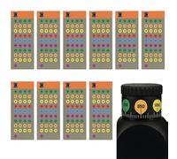 Turret Labels - 10 Sheets Long Range Turret Stickers, Quick Adjust Target Tags, Caps | High Grip Range Accessories for Site Playground