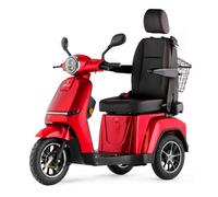 VELECO TURRIS with Adjustable Captain Seat, Highly Intuitive to use Mobility Vehicle Fully Assembled Disability Aid Lithium-ion Battery (Red)