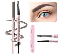 TurritopsisD 1 Pack Eyebrow Pencil and Eyebrow Razor with Comb Kit, Easy to Color Double Tips, Waterproof, Long Lasting Makeup, Natural Looking Eyebrow (C
