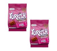 Turrkish Delight Mini Bars 105g - Bundle of 2 (210g Total) | Soft & Chewy Chocolate-Covered Treats, Ideal for Snacking & Sharing