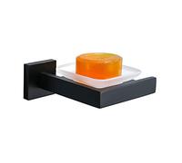 TURS Bathroom Hardware Set, Stainless Steel Soap Dish, Wall Mount Matte Black Finish, Stylish Accessories for Contemporary Bathrooms