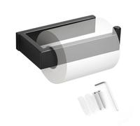 TURS Black Toilet Roll Holder,Wall-mounted Screw-fixToilet Paper Holder