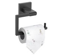 TURS Black Toilet Roll Holder,Wall Mounted Toilet Paper Holder,Waterproof