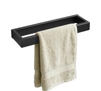TURS Black Wall Mounted Towel Rail,Concealed Screw Fixing,26cm/10.24in