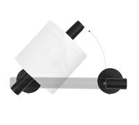 TURS Matte Black Toilet Roll Holder Wall Mounted, Double Post Pivoting Toilet Paper Holder, SUS304 Stainless Steel Toilet Tissue Holder, Toilet Accessories for Bathroom, Kitchen, Washroom