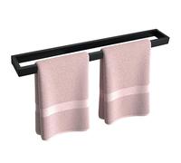 TURS Matter black Towel Rails, 60CM/23.62in, Stainless Steel Wall-Mounted Towel Rack, Waterproof and Rustproof, Suitable for Bathroom, RV, Kitchen