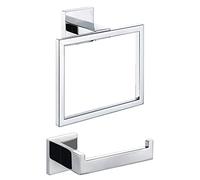 TURS Towel Rails Hand Towel Holder Bathroom Hardware Set Contemporary Style Stainless Steel 304 Chrome Bathroom Accessories(Polished Finish)