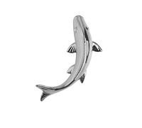 TURSGYZ Ceramic Silver Fish Wall Decor Sculpture Wall Hanging Arts Home Living Dining Room Decor 20cm