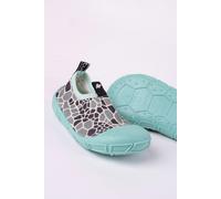 Turtl Kids' Recycled Water Shoes in Aqua & Shell Print - 5-6 UK - print-aqua