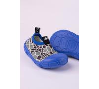 Turtl Kids' Recycled Water Shoes in Blue & Shell Print - 8-9 UK - print-blue