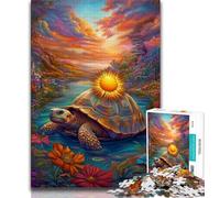 Turtle 1000 Piece Jigsaw Puzzles for Adults,Challenging Family Activity Games DIY Toy for Home Wall Decor Gifts (38x26cm)
